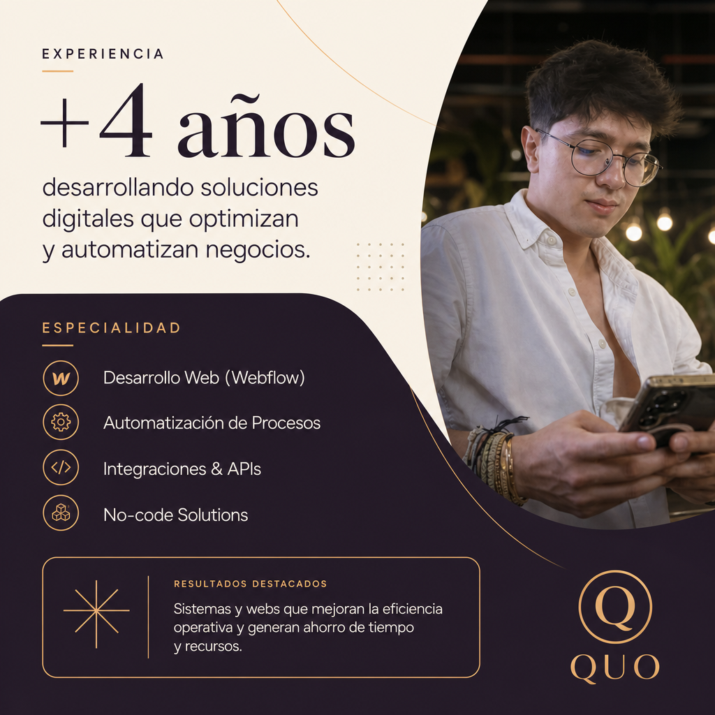 Especialista en Desarrollo Web de QUO